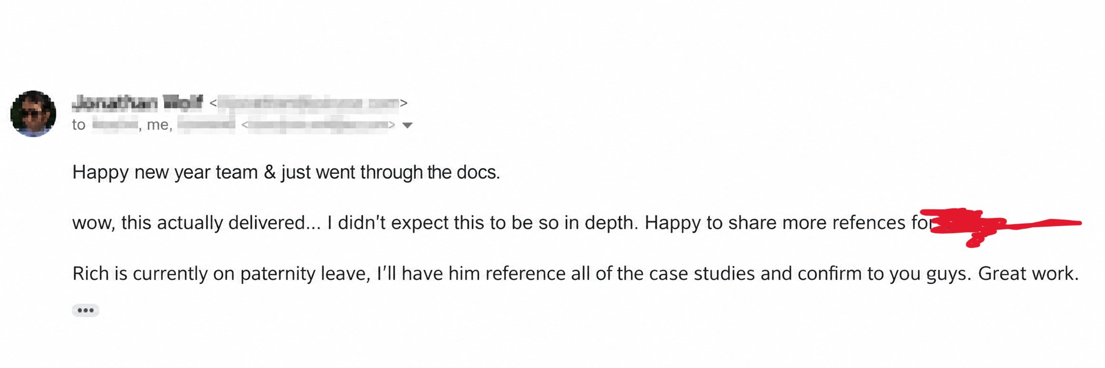 Email from a founder: wow, this actually delivered, I didn't expect this to be so in depth